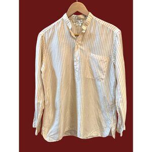 Vintage Valentino Uomo Roma Italy Silk Striped Shirt Made in Italy 80s 90s Rare